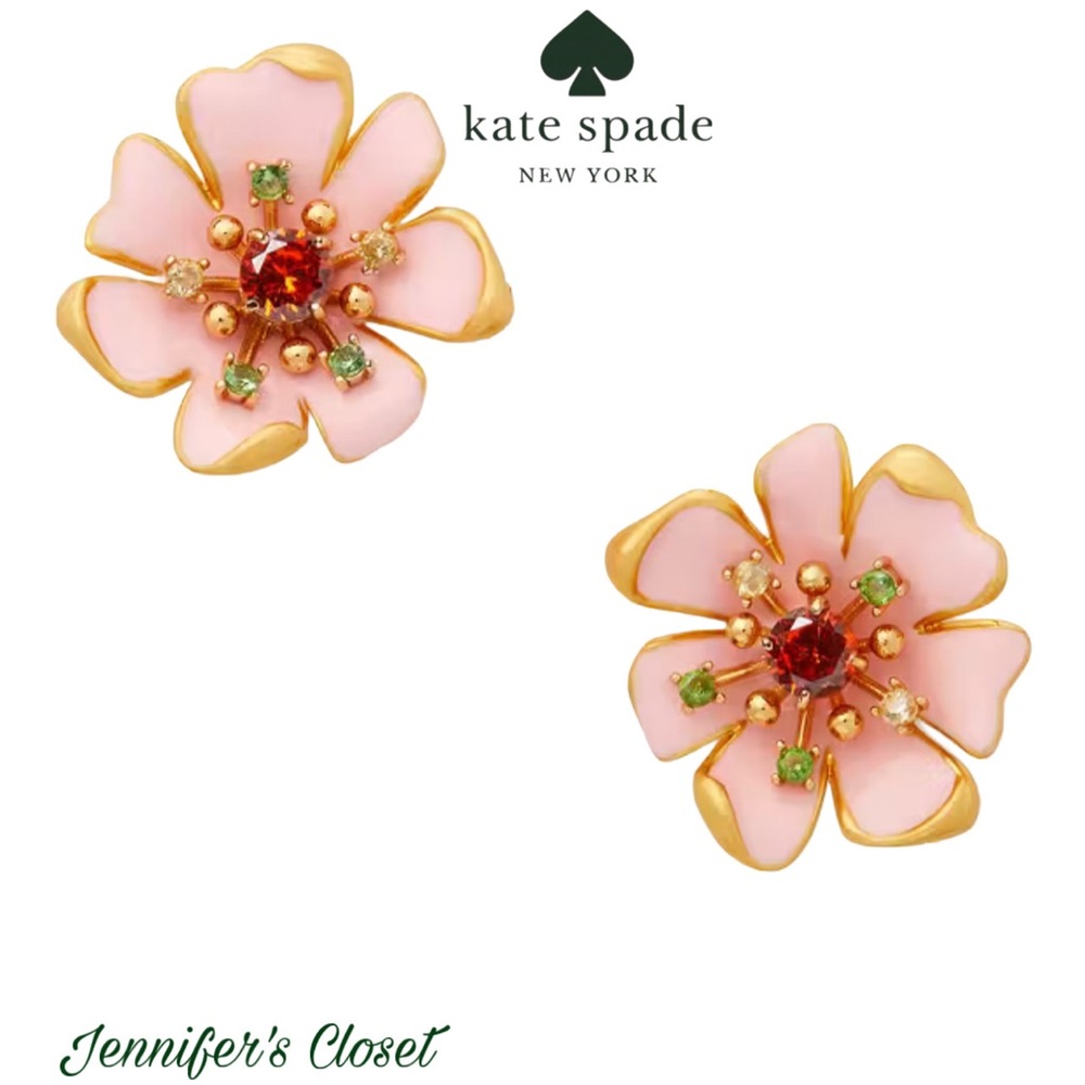 Kate Spade Flower Statement Stud Earrings / NWT